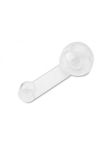 Tope de puerta y retenedor giratorio, de pvc con acabado transparente, fijación con adhesivo, blister