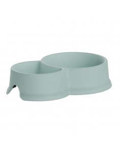 Comedero doble de capadicdad 0,3 y 0,65l color menta 20144 men plastiken