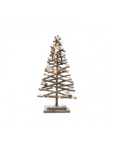 Arbol de troncos micro led efecto nevado 25 x 12 x 50 cm