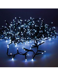 Guirnalda multifunción, uso exterior, led compact, azul, cable verde, 500 leds, 16 m