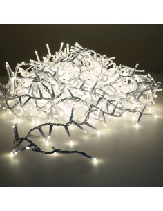 Guirnalda multifunción, uso exterior, led compact, blanco cálido, cable transparente, 750 leds, 16 m