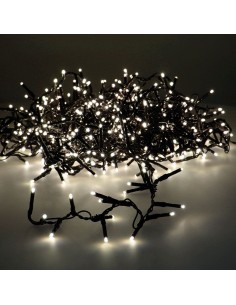 Guirnalda multifunción, uso exterior, led compact, blanco cálido, cable verde, 500 leds, 16 m