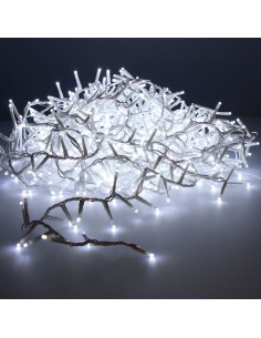 Guirnalda multifunción, uso exterior, led compact, blanco frío, cable blanco, 750 leds, 21 m