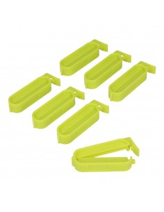 Pinza cierrabolsas pequeñas 6 cm, colores surtidos, 7 uds