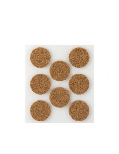 Fieltro adhesivo, circular, sintético, marrón, ø27 mm, 8 uds, blister