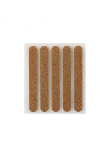 Fieltro adhesivo, olvalado, sintético, marrón, 95 x 12 mm, 5 uds, blister