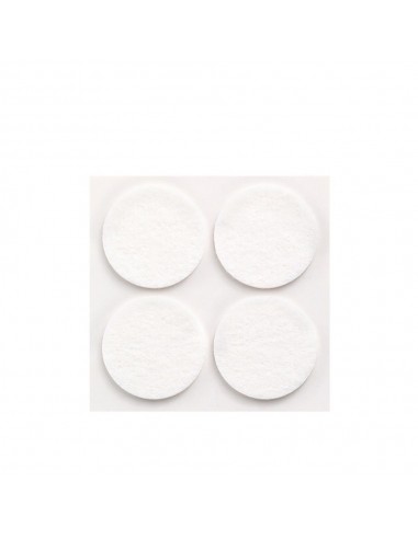 Fieltro adhesivo, circular, sintético, blanco, ø38 mm, 4 uds, blister