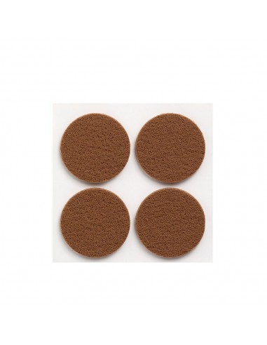Fieltro adhesivo, circular, sintético, marrón, ø38 mm, 4 uds, blister