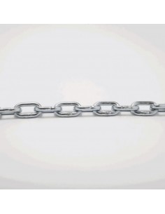 Cadena eslabones, modelo l, de acero con acabado zincado, ø2 mm, caja de 140 m