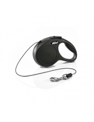 Correa extensible flexi classic negra, cinta 5 m, s, hasta 15 kg