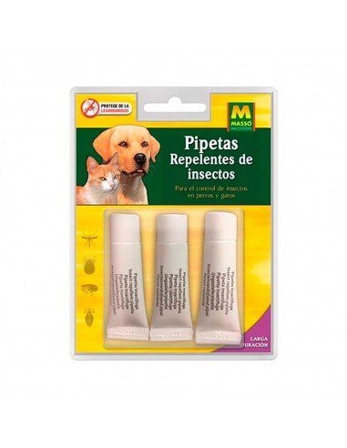 Pipetas repelentes de insectos 1 ml, 3 uds