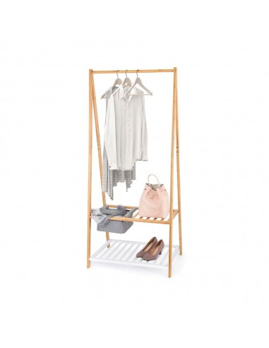 Colgador bambu con repisa para zapatos y bandeja 70 x 45 x 160 cm