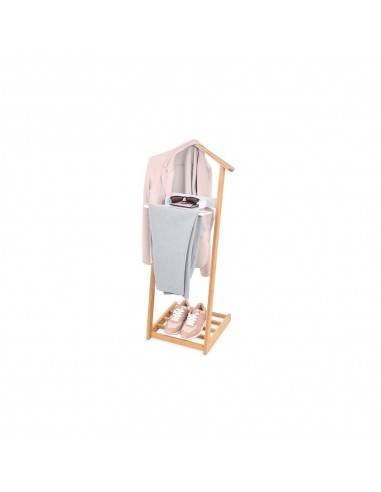 Galan de noche bambu con repisa para zapatos 43,5 x 34 x 102 cm