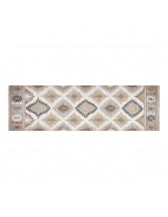 Alfombra vinílica estampada kilim grises 60 x 200 cm