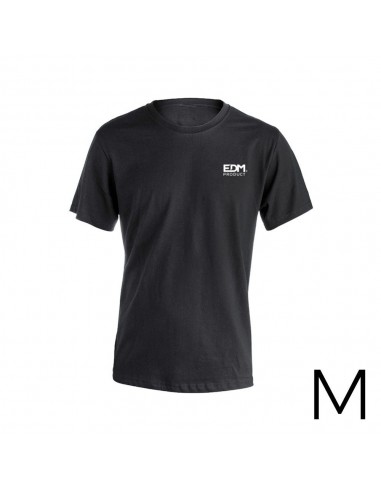 Camiseta negra talla-m manga corta bordada