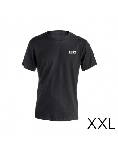 Camiseta negra talla-xxl manga corta bordado
