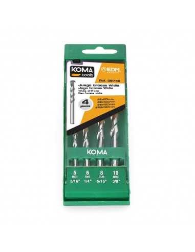 Broca widia standard, 4 uds