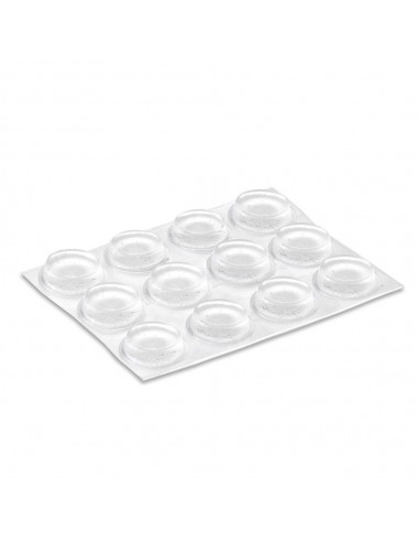 Gota autoadhesiva, protectora y antideslizante, transparete, ø12,7 mm, 14 uds, blister