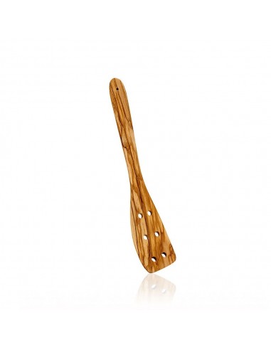 Espátula con agujeros de madera de olivo 30 cm