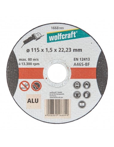 Disco corte para aluminio ø115 x 1,5 x 22,23 mm
