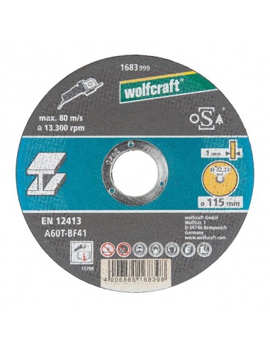 Disco corte para metal ø115 x 1,0 x 22,23 mm