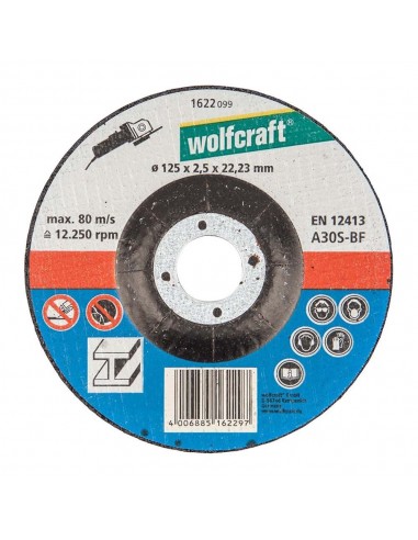 Disco corte abombado para metal ø125 x 2,5 x 22,23 mm