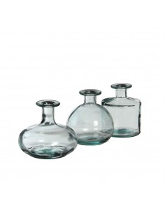 Botella de cristal transparente simone modelos variados ø14 x 12 cm