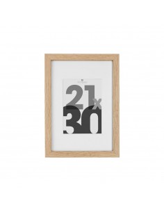 Marco de fotos, madera natural, 21 x 30 cm