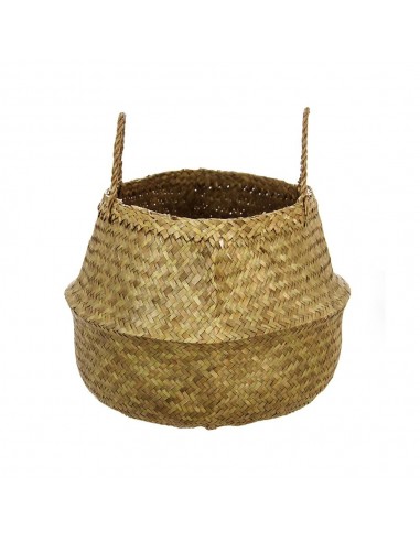Cesta de mimbre natural plegable con dos asas, ø33 x 33 cm