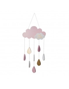 Movil infantil modelo nube color rosa