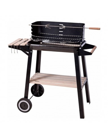 Barbacoa rectangular de carbón 54 x 34 x 86,5 cm