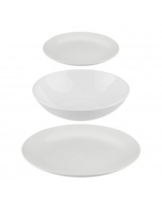 Vajilla 18 piezas color blanco