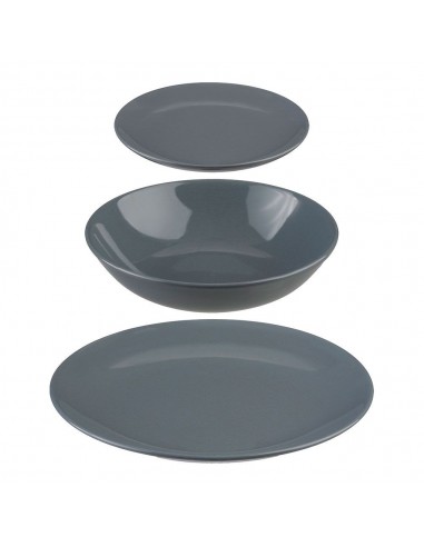 Vajilla 18 piezas color gris