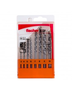 Brocas percusión, juego 8 piezas s ø3,00 /4,00 / 5,00 / 6,00 / 7,00 / 8,00 / 9,00 / 10,00 mm