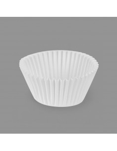 Moldes de papel para magdalenas blanco ø4,8 x 3,4 cm, blister 60 uds