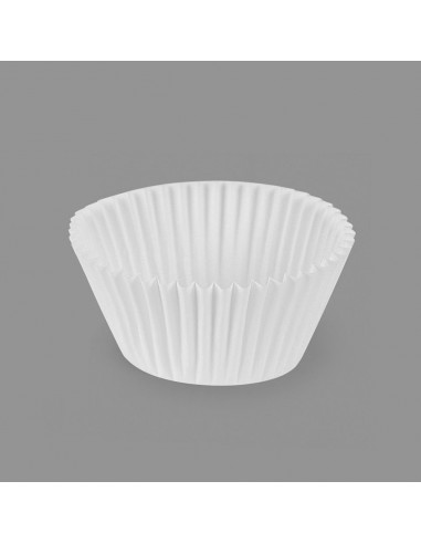 Moldes de papel para magdalenas blanco ø4,8 x 3,4 cm, blister 60 uds