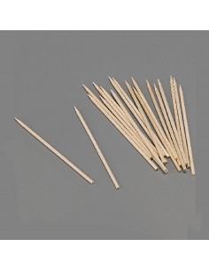 Pinchos de madera higiénicos 2 x 100 mm, blister 100 uds