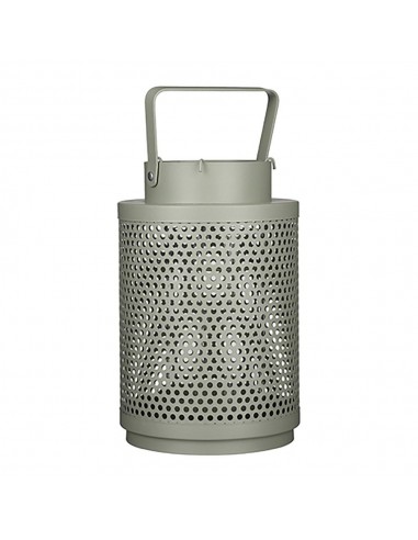 Farol portavelas barney color verde ø16x25cm