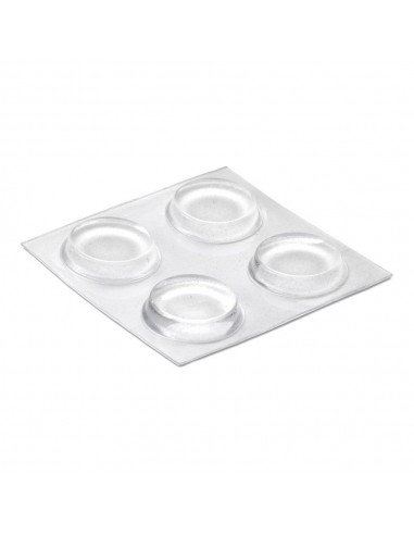 Gota autoadhesiva, protectora y antideslizante, transparete, ø19 mm, 4 uds, blister
