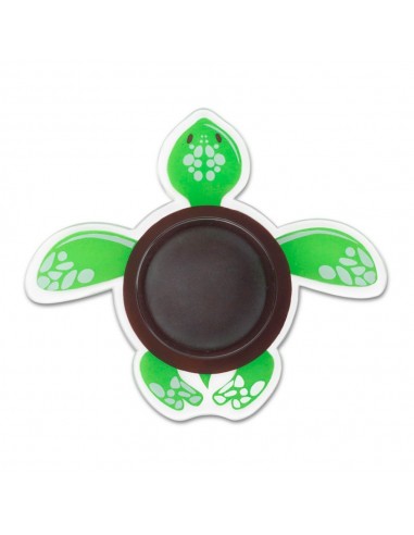 Tope de pared infantil adhesivo, modelo tortuga, 77 x 67 x 18 mm, blister