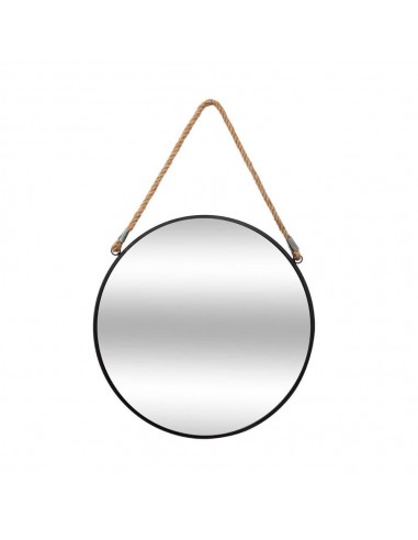 Espejo redondo de metal con cuerda, eden, ø38 cm