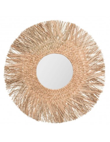 Espejo de junco natural colección jungly ø80 cm
