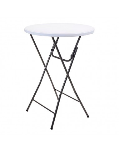 Mesa redonda plegable color blanco ø80 x 110 cm