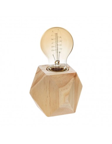Lámpara de mesa de madera e27 (bombilla no incluida), bahia, ø7,5 x 8 cm