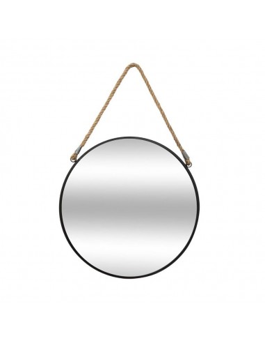 Espejo redondo de metal con cuerda ø55 cm
