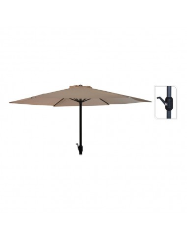 Parasol para jardín, taupe, ø300 x 248 cm