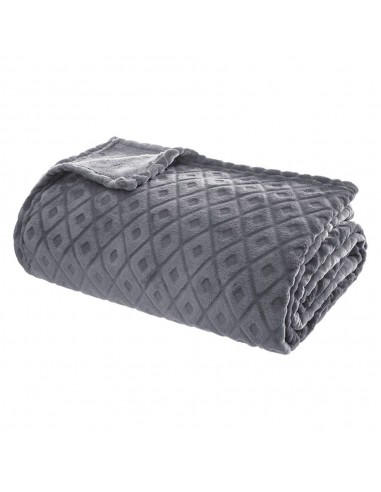 Plaid/manta modelo winter rhombus color gris 230 x 180 cm