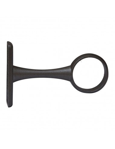 Soporte para barra armario ø19 mm, central, de metal con acabado gris plomo, 50 mm, blister