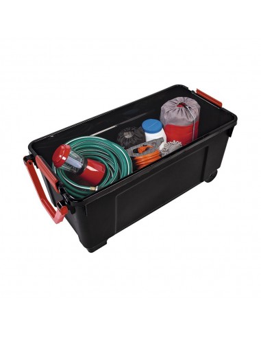 Caja pongotodo 'explorer box' 170 l con asa y ruedas. 49 x 103 x 50 cm