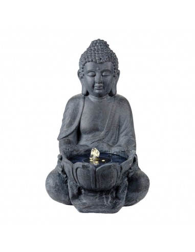 Fuente solar para exterior ip68, de poliresina, modelo buda, luz cálida, 29,5 x 28 x 45 cm